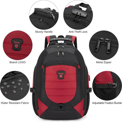 Water-Resistant Anti-Theft Laptop & Travel Backpack with USB Port – 17.3"