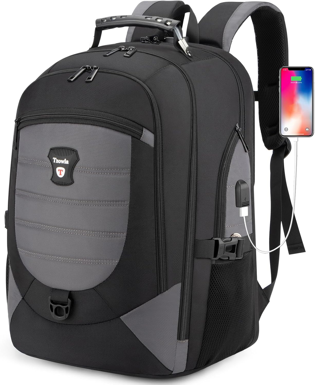 Water-Resistant Anti-Theft Laptop & Travel Backpack with USB Port – 17.3"