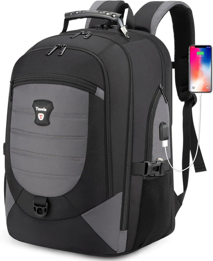 Water-Resistant Anti-Theft Laptop & Travel Backpack with USB Port – 17.3"