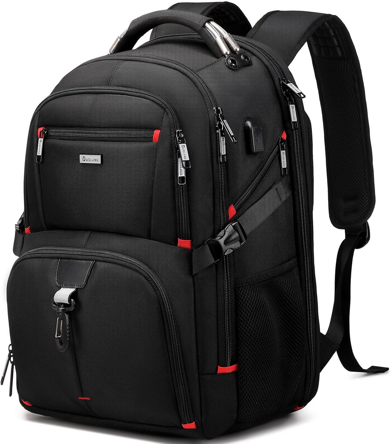 50L Water-Resistant Extra Large Travel Laptop Backpack with USB Port