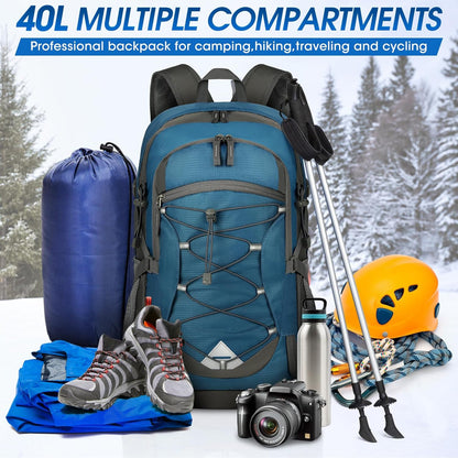 AA OUT OF STOCK 40L Waterproof Hiking & Camping Backpack – Lightweight & Packable – 1+1 FREE