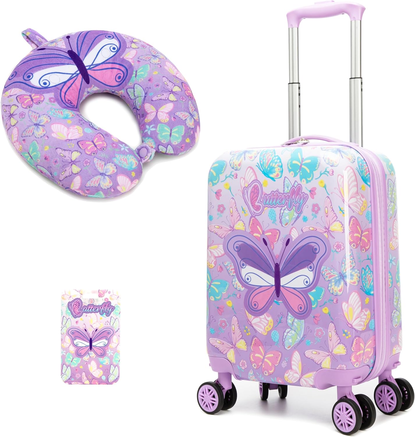Kids’ Cabin-Size Hardshell Luggage Set with Spinner Wheels – Game Day