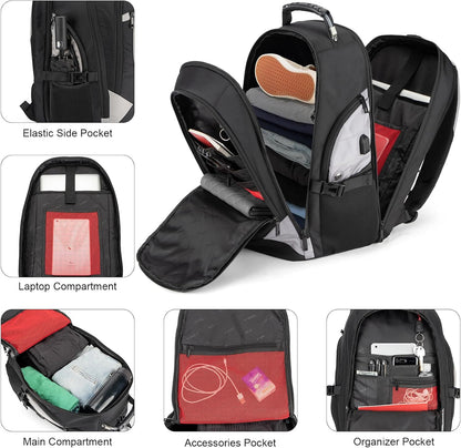 Water-Resistant Anti-Theft Laptop & Travel Backpack with USB Port – 17.3"