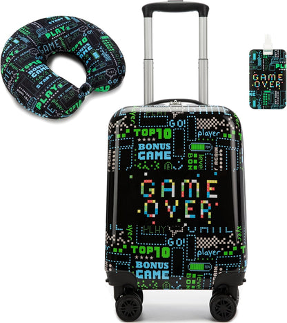 Kids’ Cabin-Size Hardshell Luggage Set with Spinner Wheels – Game Day
