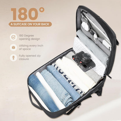 40L Expandable Waterproof Travel Backpack with USB Port & 17” Laptop Sleeve – AirVoyage (Buy 1, Take 1 FREE Promo)