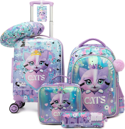 Kids’ Cabin-Size Hardshell Luggage Set with Spinner Wheels – Game Day