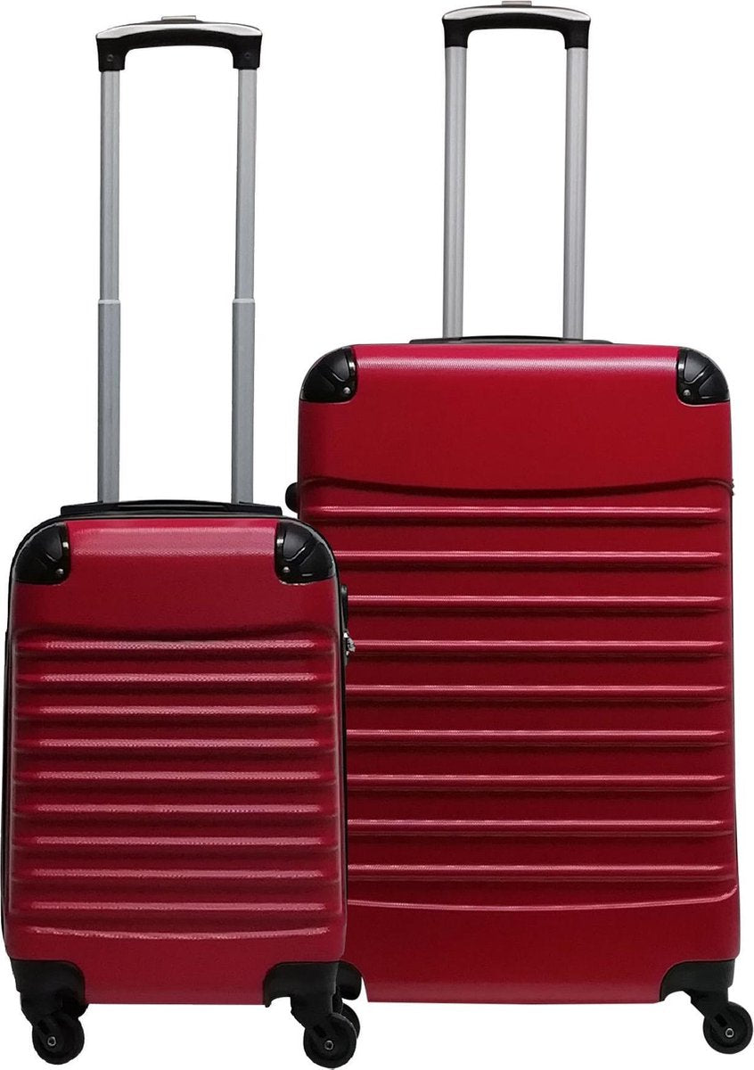 2-piece hard shell suitcase set – Siena Rosso-The Livary