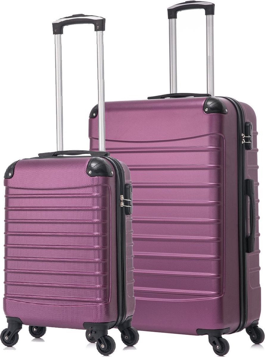 2-piece hard shell suitcase set – Bordeaux-The Livary