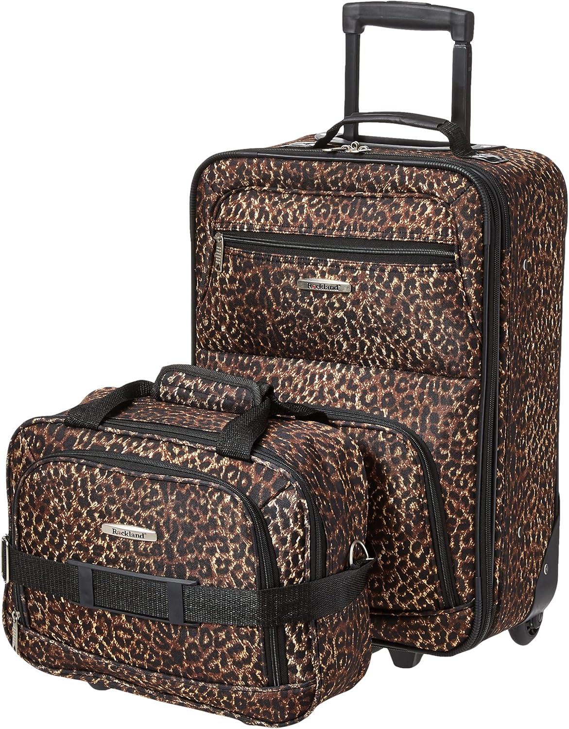 2-Piece Softside Upright Luggage Set with Carry-On Tote & Smooth Wheels
