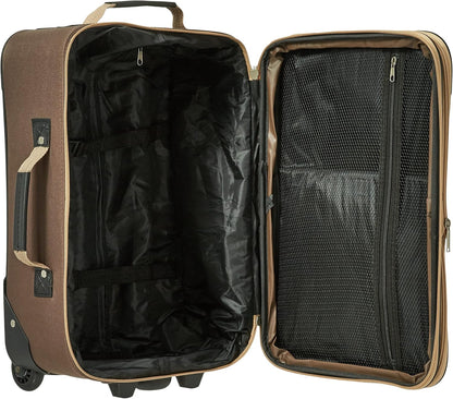 2-Piece Softside Upright Luggage Set with Carry-On Tote & Smooth Wheels