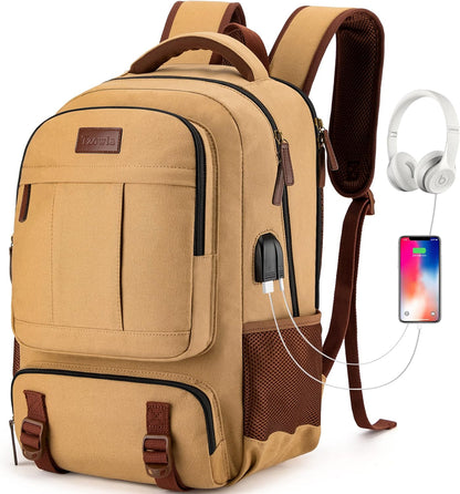 AA OUT OF STOCK Anti-Theft Canvas Laptop & Travel Backpack with USB Port – Fits up to 17.3"