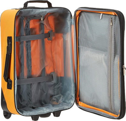 2-Piece Softside Upright Luggage Set with Carry-On Tote & Smooth Wheels