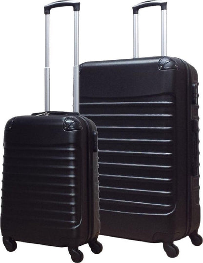 2-piece ABS luggage set – Ventura-Black-The Livary