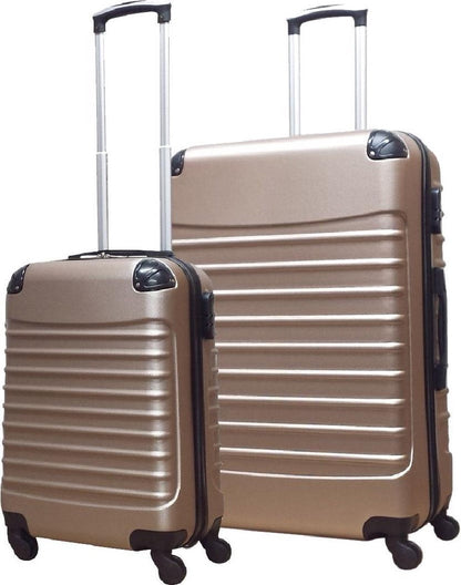 2-piece ABS luggage set – Ventura-Champagne-The Livary