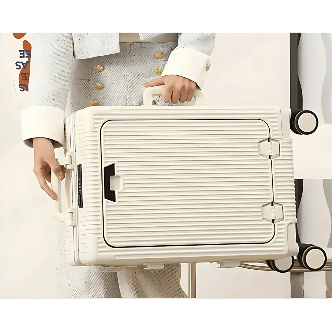 Hard-shell hand luggage suitcase – Manhattan Pro-Silver-The Livary