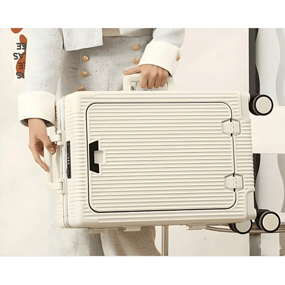 Hard-shell hand luggage suitcase – Manhattan Pro-Silver-The Livary