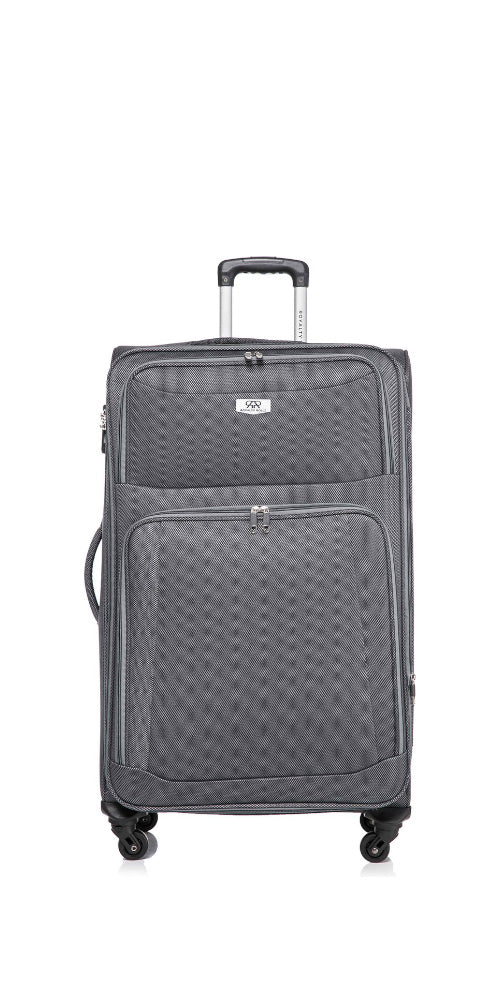 Soft Expandable Suitcase – Casablanca-Gray-S (46 L)-The Livary