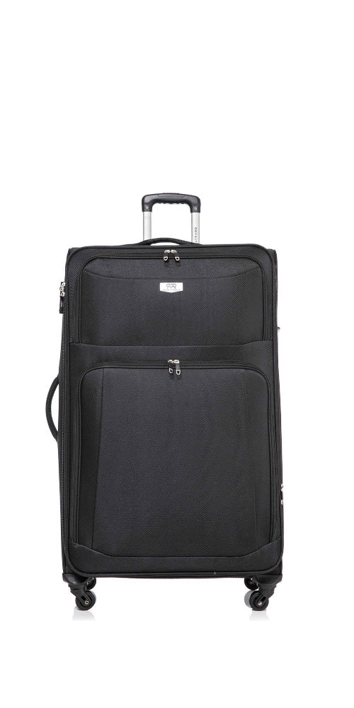 Soft Expandable Suitcase – Casablanca-Black-S (46 L)-The Livary