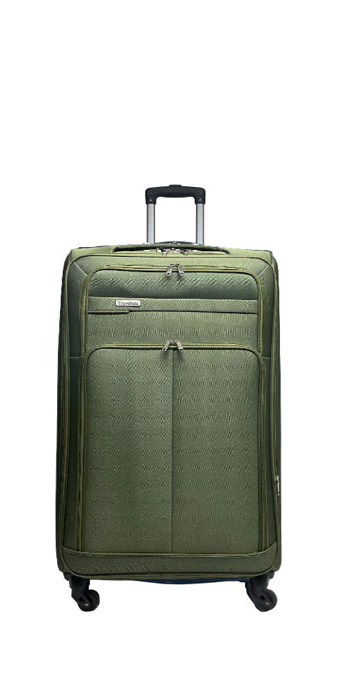 Soft Expandable Suitcase – Casablanca-Green-S (46 L)-The Livary