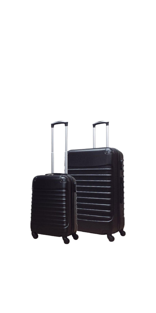 2-piece ABS luggage set – Ventura-Black-The Livary