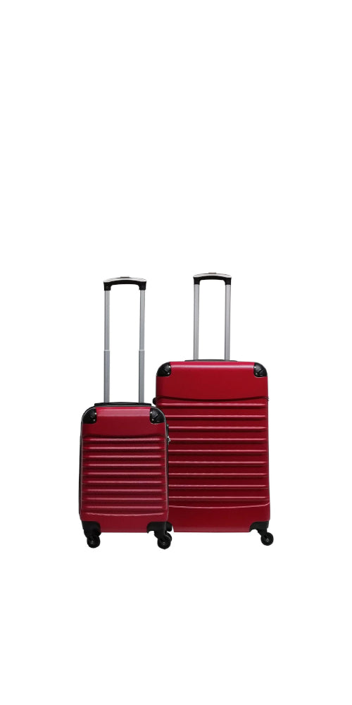 2-piece hard shell suitcase set – Siena Rosso-The Livary