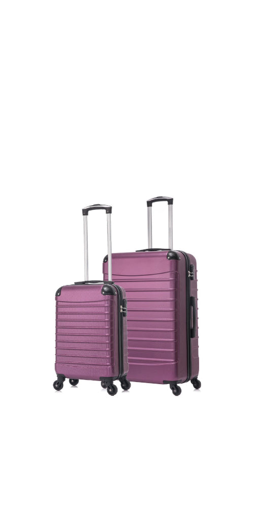 2-piece hard shell suitcase set – Bordeaux-The Livary