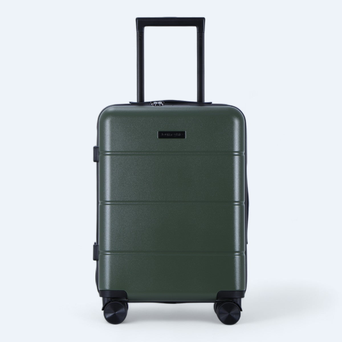 3-piece hard shell luggage set – Atlas Explorer-Black-S (38 L)-The Livary