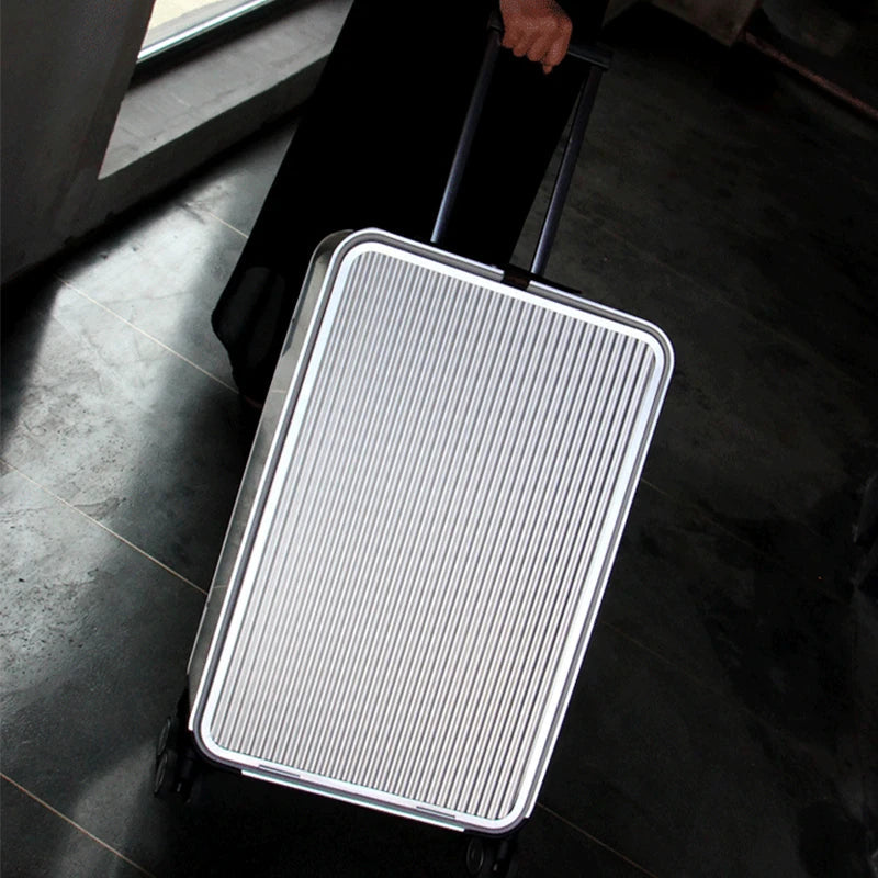 100% Aluminium hard-shell case – Valparaíso-Silver-XS (34 L)-The Livary