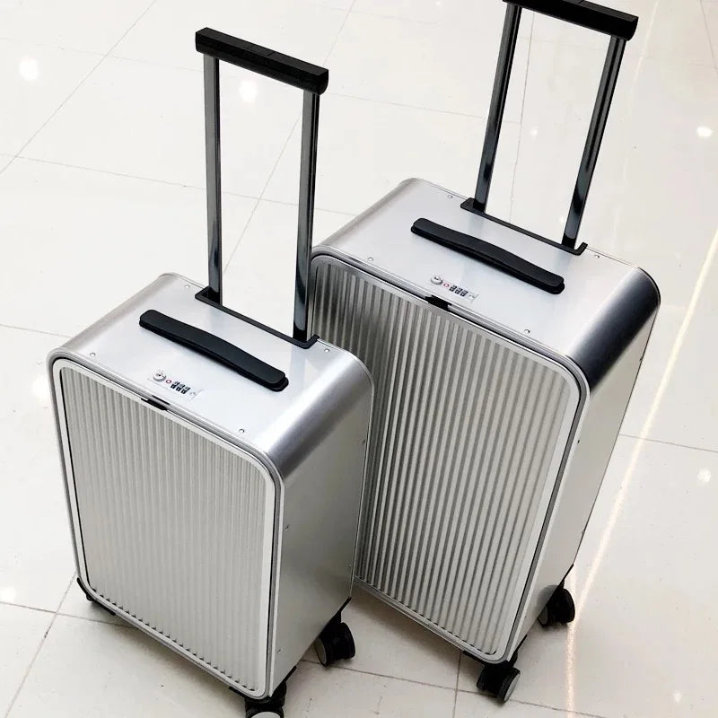 100% Aluminium hard-shell case – Valparaíso-Silver-XS (34 L)-The Livary