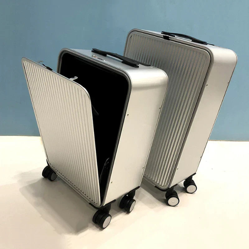 100% Aluminium hard-shell case – Valparaíso-Silver-XS (34 L)-The Livary