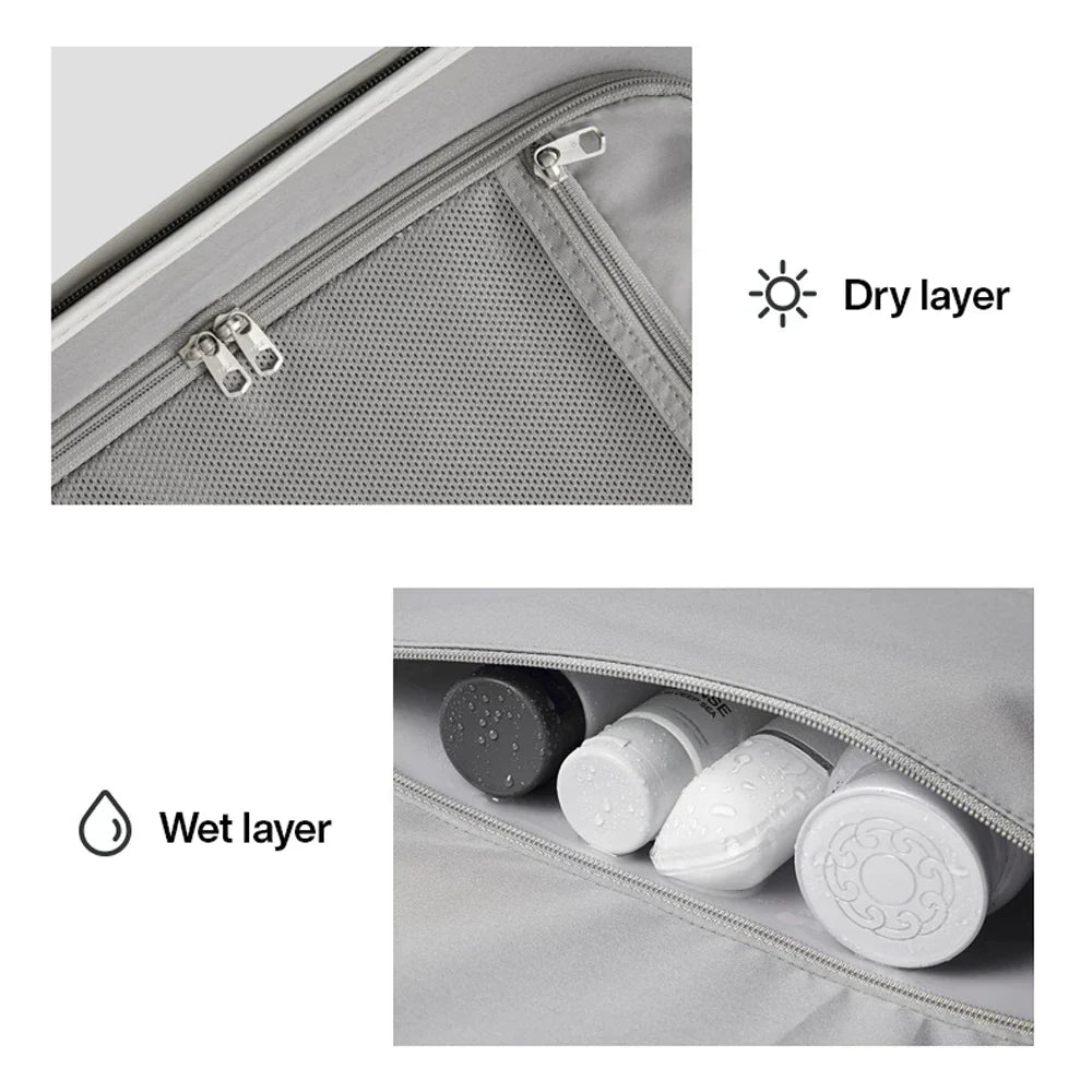 Hard-shell suitcase with wide handle – Oslo Metropolitan-White-S (37 L)-The Livary