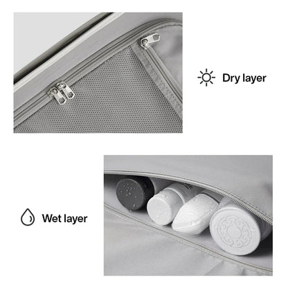 Hard-shell suitcase with wide handle – Oslo Metropolitan-White-S (37 L)-The Livary