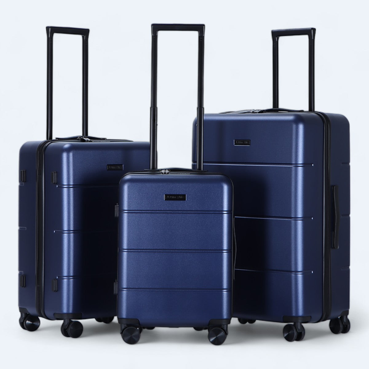 3-piece hard shell luggage set – Atlas Explorer-Blue-S (38 L)-The Livary