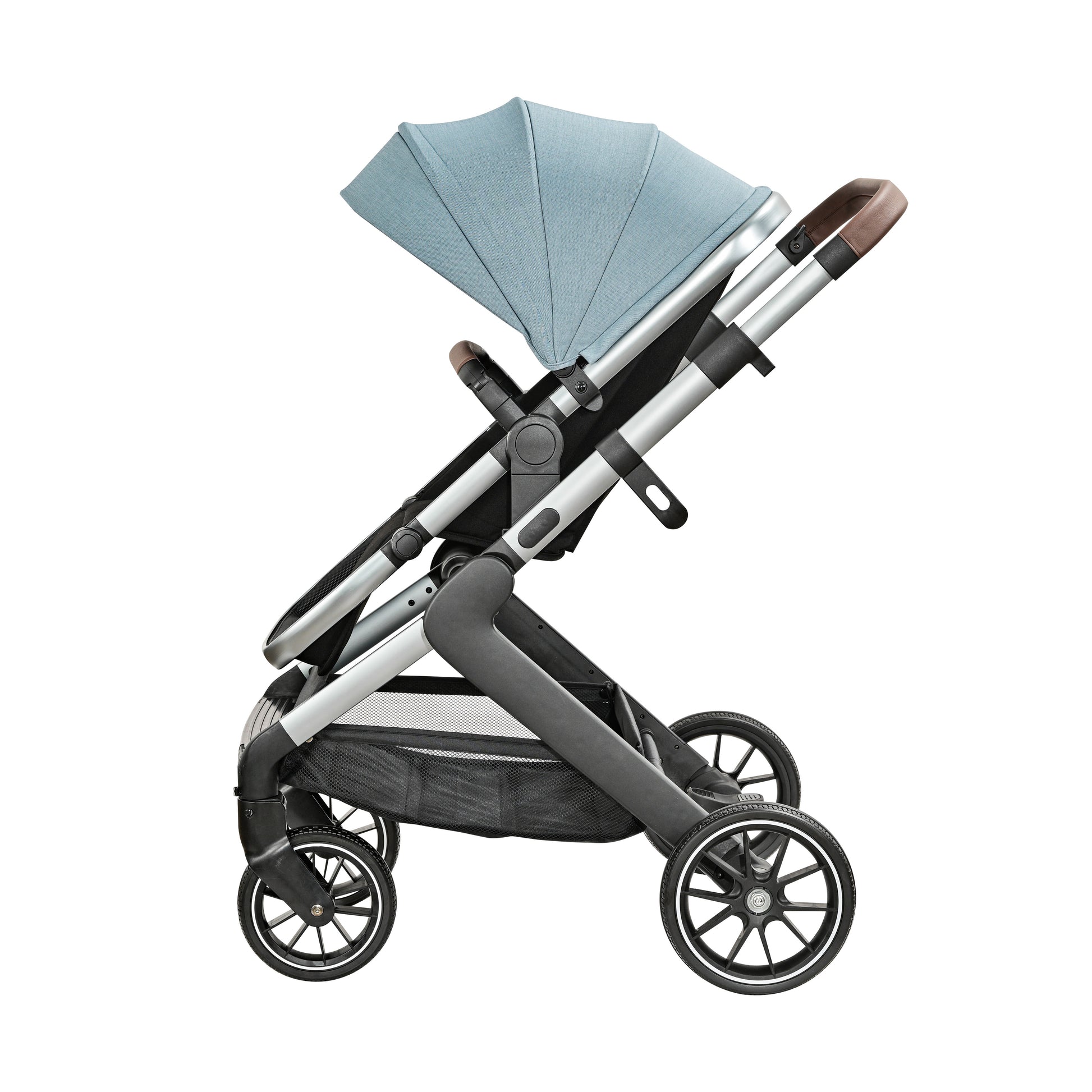 Multifunctional pram with linen hood – luxurious & foldable