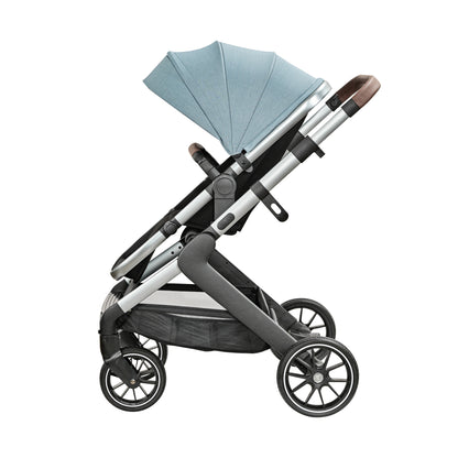 Multifunctional pram with linen hood – luxurious & foldable
