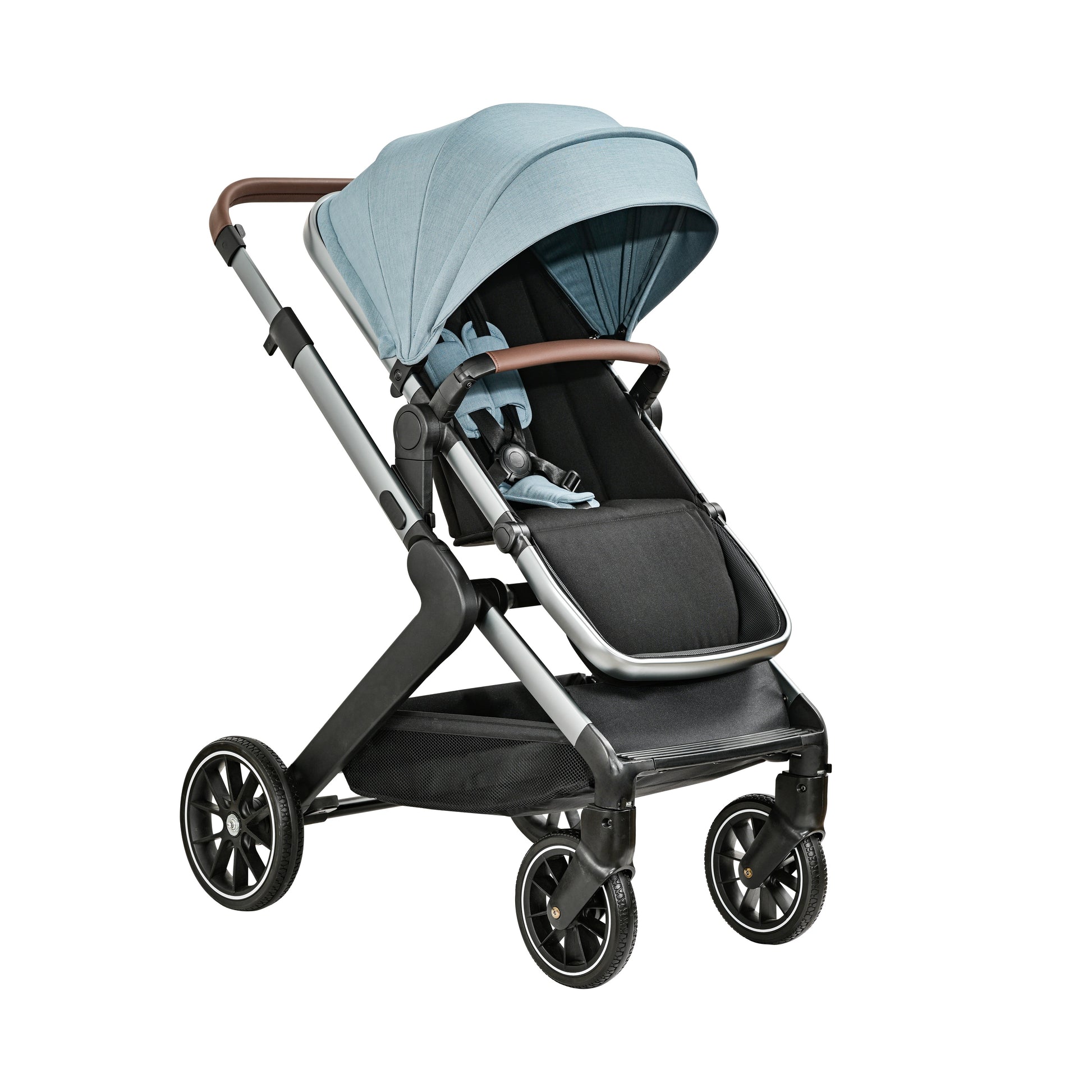 Multifunctional pram with linen hood – luxurious & foldable