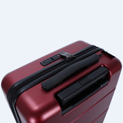 3-piece hard shell luggage set – Atlas Explorer-Black-S (38 L)-The Livary