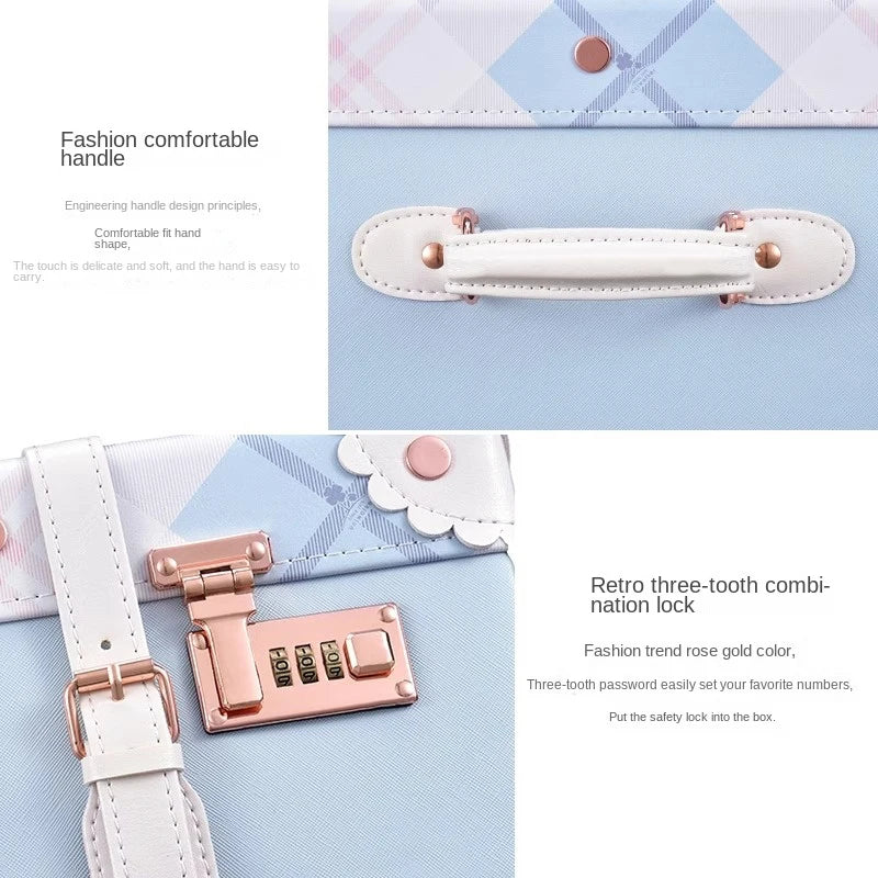 Retro hard shell suitcase set – Valencia-Light blue-The Livary