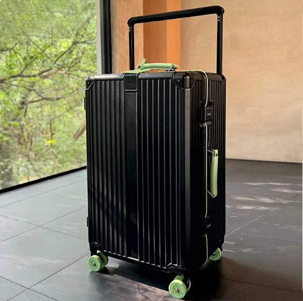 Hard-shell suitcase – Valencia Voyager-Black Green-XL (125 L)-The Livary