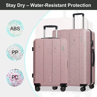 5-in-1 Hard Shell Luggage Set – Barcelona Explorer-Pink-The Livary