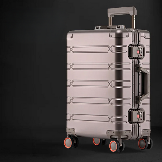 Aluminium-Magnesium briefcase – Luxembourg-Brown-S (44 L)-The Livary