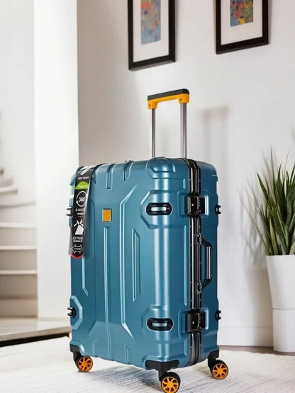 Reinforced aluminium frame hard-shell suitcase – Copenhagen-Silver-S (52 L)-The Livary