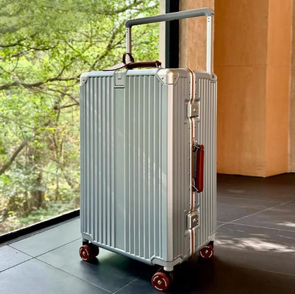 Hard-shell suitcase – Valencia Voyager-Silver Brown-XL (125 L)-The Livary