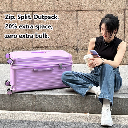 Hard shell suitcase – Milano Voyager-White-S (39 L)-The Livary
