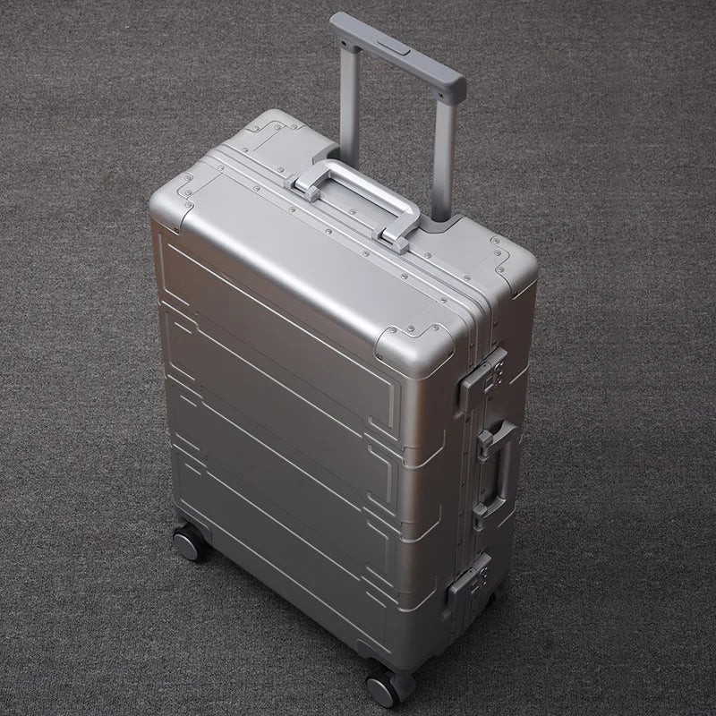 Fully aluminium hard shell case – Pristina-Silver-S (46 L)-The Livary