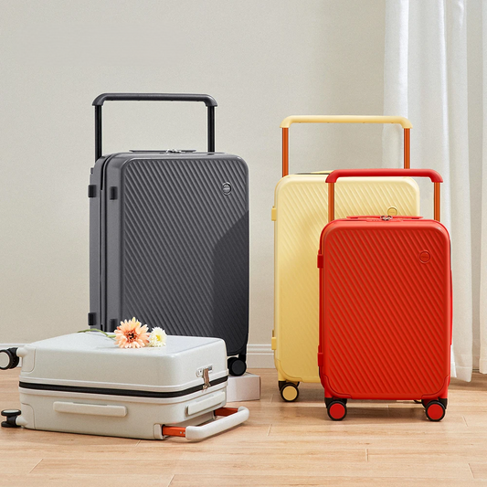 Hard-shell suitcase with wide handle – Oslo Metropolitan-White-S (37 L)-The Livary