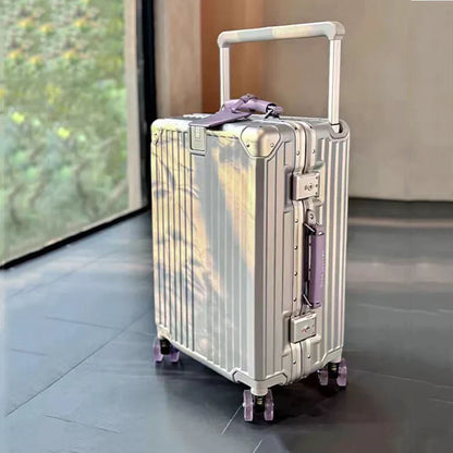 Hard-shell suitcase – Valencia Voyager-Silver Purple-L (103 L)-The Livary