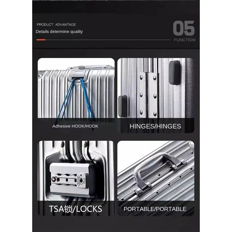 Aluminium-Magnesium hard case – Sarajevo-Silver-XS (30 L)-The Livary