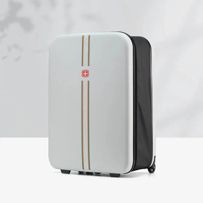 Foldable hard shell suitcase – Porto-White-S (42 L)-The Livary