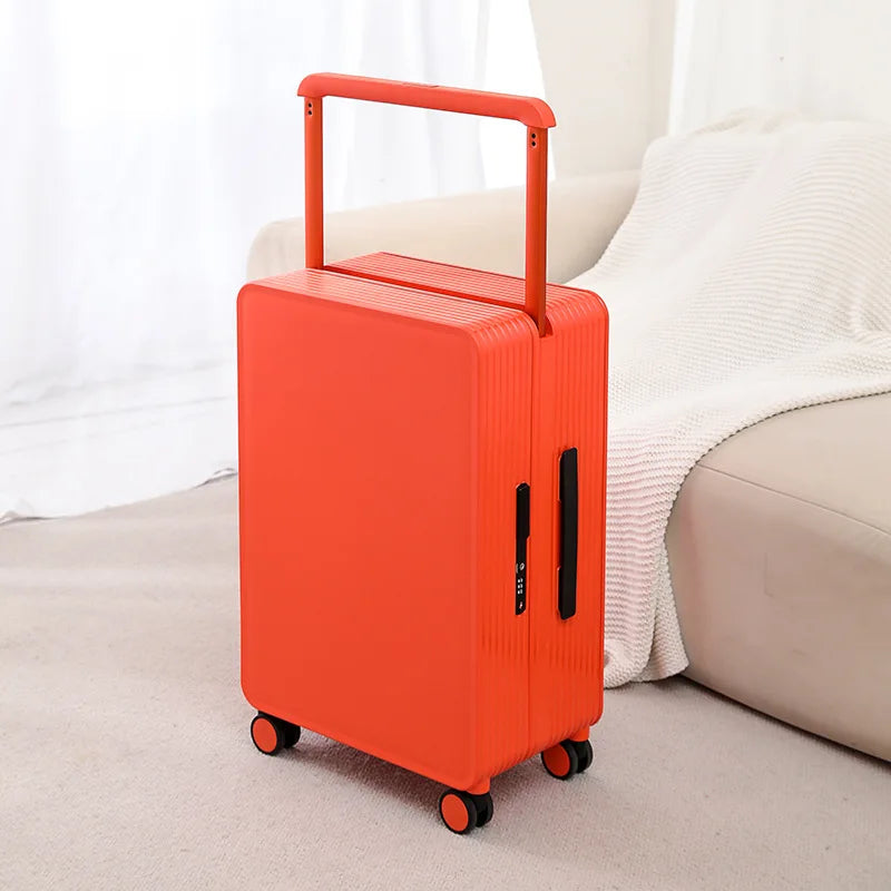 Robust PP hard shell suitcase – Dublin-Orange-S (42 L)-The Livary